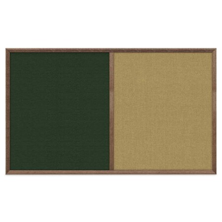 United Visual Products Slim Style Indoor Enclosed Corkboard, 18 UV501SC-SATIN-KEYLIME